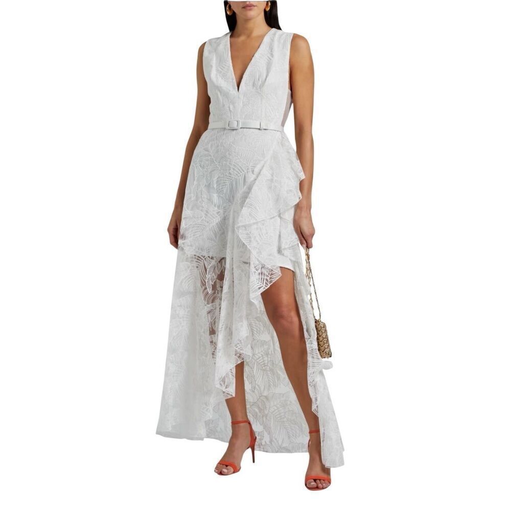 ONE33 Social embroidered tulle ruffle dress size 0